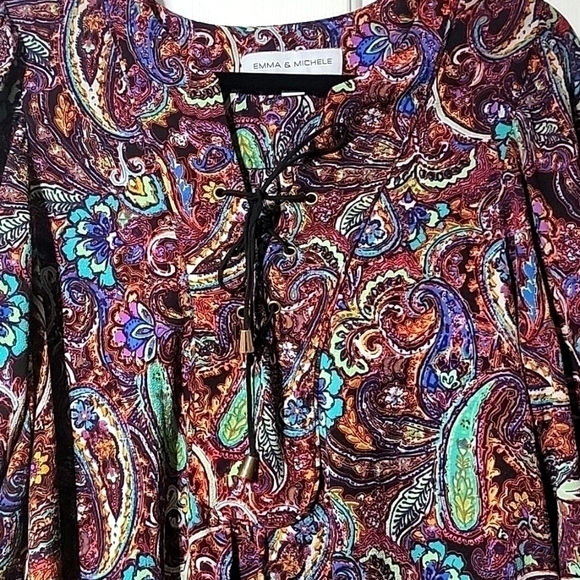 Emma & Michele Dress Paisley Boho Flowy PXL EUC - Picture 3 of 9